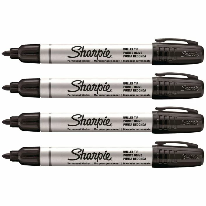 Bargainwizz Sharpie Permanent Markers Black Pro Bullet Tip (4-Pack) Blacks Office Supplies 1 Bargainwizz Sharpie Permanent Markers Black Pro Bullet Tip (4-Pack) Blacks Office Supplies