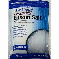 Bargainwizz Epsom Salt Assured Multi-purpose All Natural Bath Salt 16oz Bag