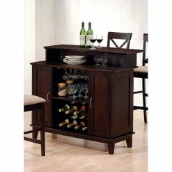 Bargainwizz Coster Walnut Vintage Wine Rack