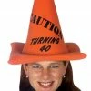 Bargainwizz Orange Safety Cone - Caution Turning 40 Hat