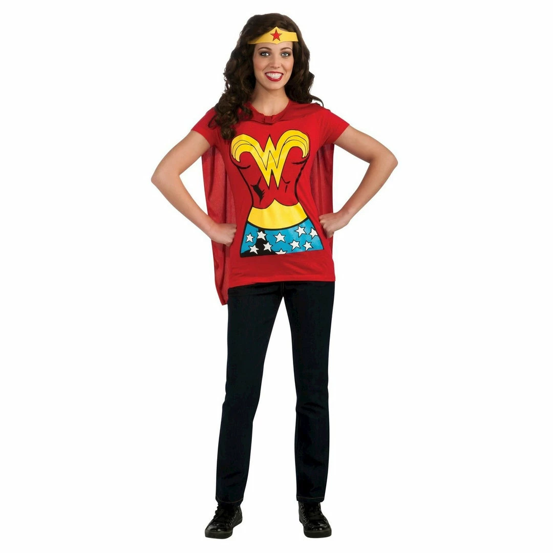 Bargainwizz Costumes Women's Wonder Woman T-Shirt Adult Costume 1 Bargainwizz Costumes Women's Wonder Woman T-Shirt Adult Costume
