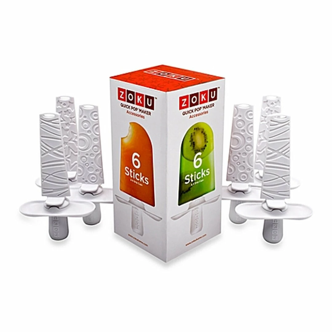 Bargainwizz Kitchen Zoku Quick Pop Sticks With Drip Guards (Set Of 6) 1 Bargainwizz Kitchen Zoku Quick Pop Sticks With Drip Guards (Set Of 6)