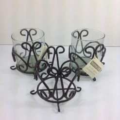 Bargainwizz Rod Iron Apple Candle Holder With Candle