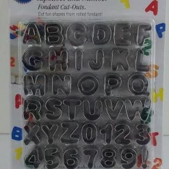 Bargainwizz Wilton Fondant Alphabet Number Cookie Cutter Cut Outs, Set Of 37