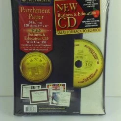 Bargainwizz Southworth Parchment Paper W/ Certificate CD, Ivory, 24 LB, 120 Ct